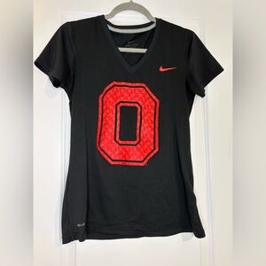 Nike Ohio State Buckeyes Block O Dri-FIT V-Neck Tee Small